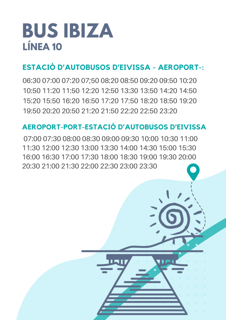 Horarios bus aeropuerto Ibiza puerto ferry Ibiza Formentera