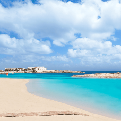 Playa de Es Pujols en Formentera
